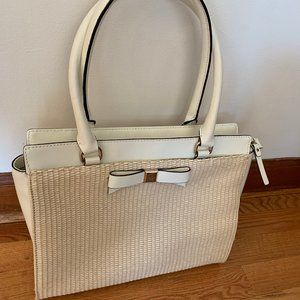 Kate Spade Straw and Leather Purse
